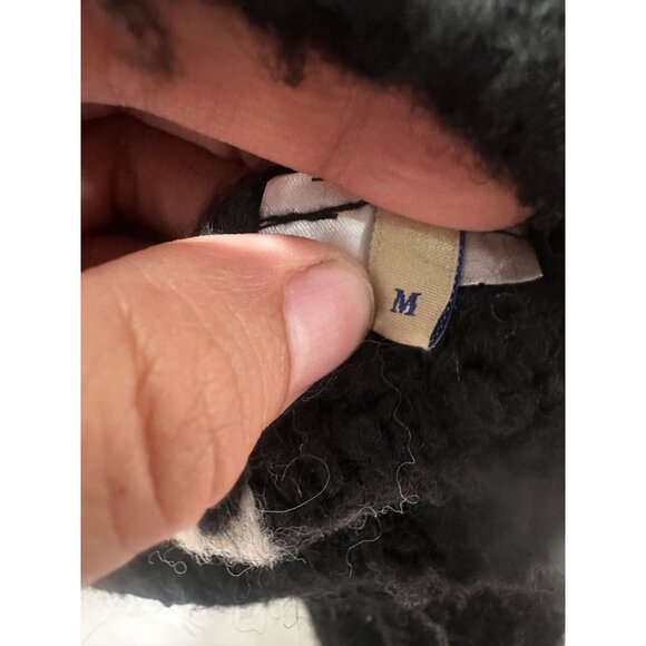 Paloma Wool Twister Sweater Women Medium Off White Black Fuzzy Psychedelic Indie - Picture 7 of 16